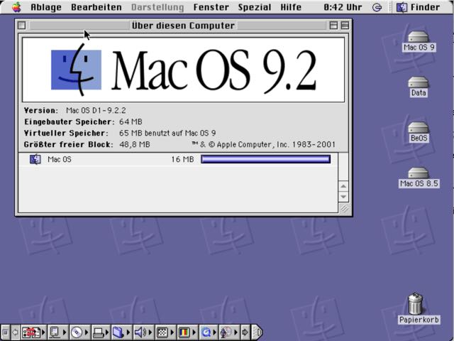 Mac OS 9.2.2 on Apple Color Classic Takky