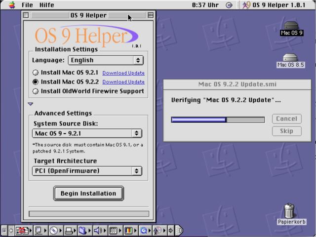 Mac OS 9.2.2 on Apple Color Classic Takky with OS9Helper